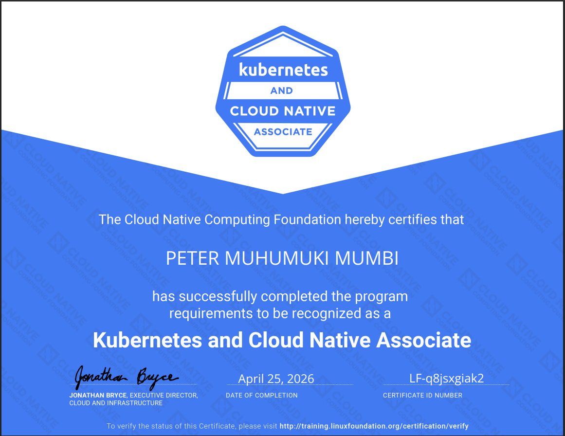 Kubernetes Cloud Native Associate